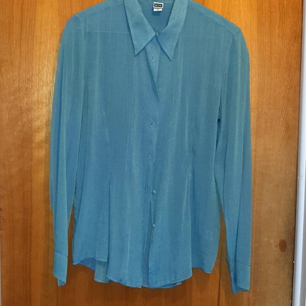 Gorgeous Ocean Blue Lightweight tailored blouse KIT Sz8
